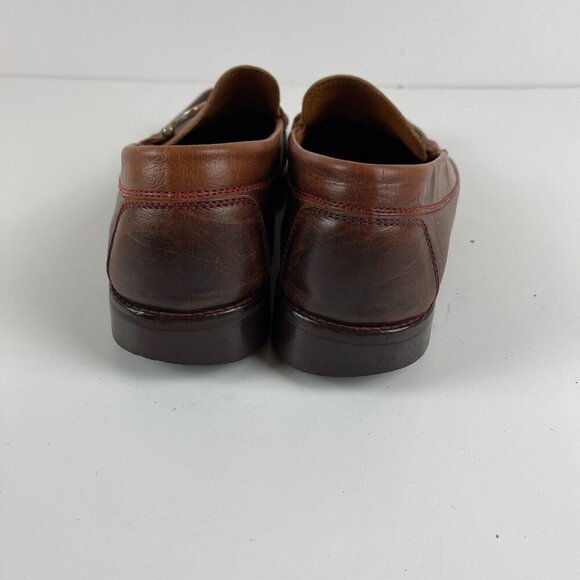 Donald J Pliner Mens Dustee Loafer Dress Shoes Brown Leather Moc Toe Slip On 10M - Picture 3 of 11